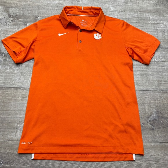 Nike Other - Nike Shirt Clemson Tigers Polo Mens S Orange Dri-FIT Polyester NCAA Golf Fan